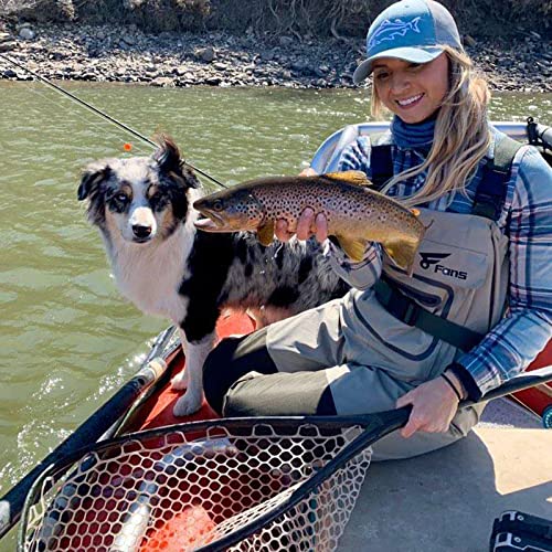 8 Fans Breathable Chest Wader For Men Stocking Foot 3-Ply 100% Durable And Waterproof Insulated Fishing Chest Waders For Fly Fishing,Duck Hunting, Kayaking For Men And Women (Khaki Small #TOP4