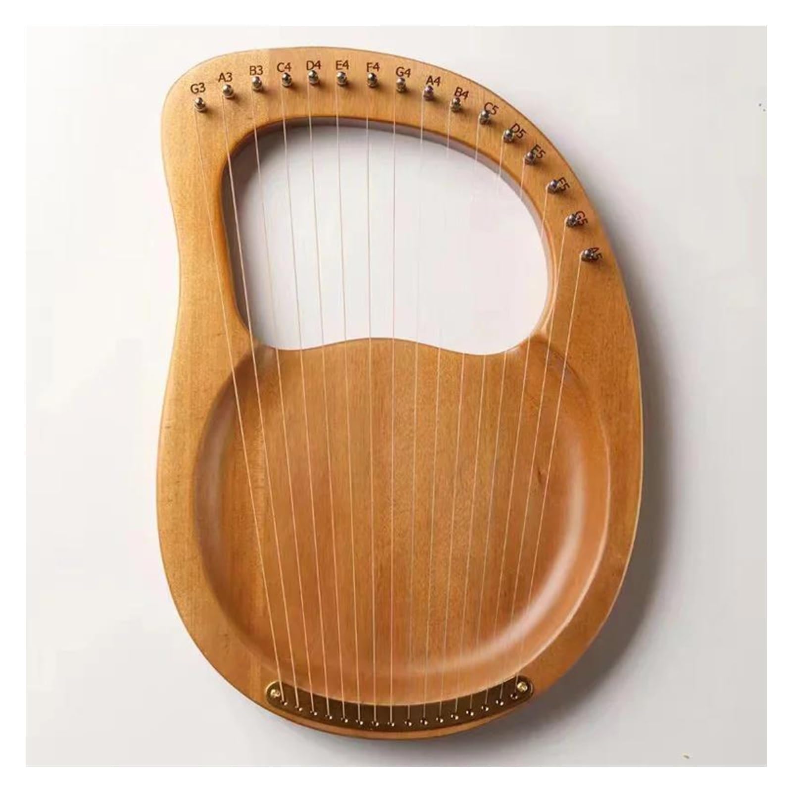Erwachsene harfe Harfe 16 Saiten Massivholzfurnier Harfe Lyra 16 Saiten Musikalisches Anfängerinstrument Mit Ersatzsaiten(16 Wood)