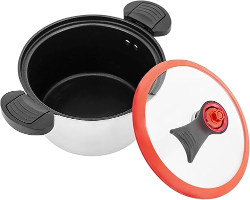 Miniatura 10 de Olla de cocción lenta a presión de 1.8L para conservar, olla de presión al vacío, utensilios de cocina antiadherentes para microondas, olla