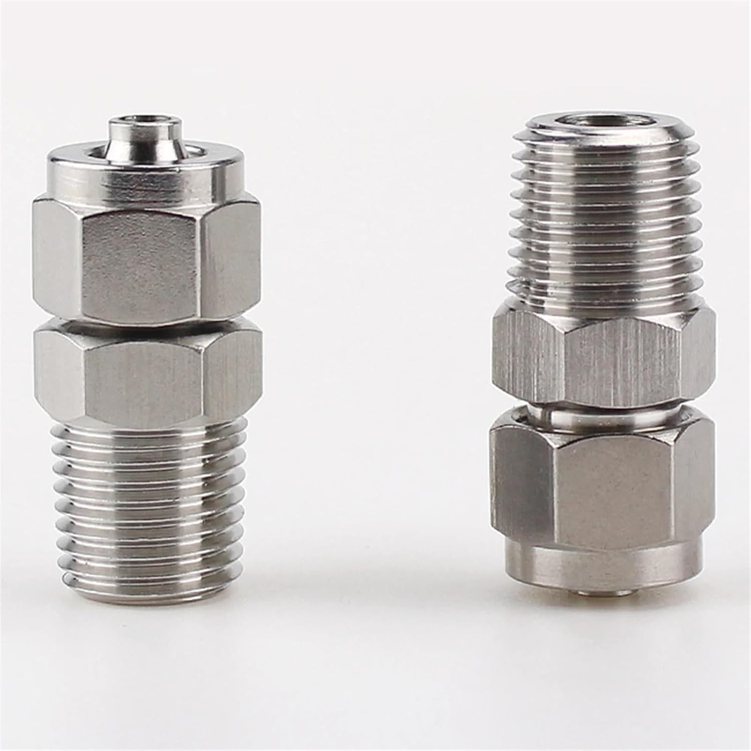 1pcs 304SS stainless steel pneumatic joint pipe joint trachea hose quick tightening joint 1/8''1/4''3/8''1/2'' BSPT external thread(PC10-04)