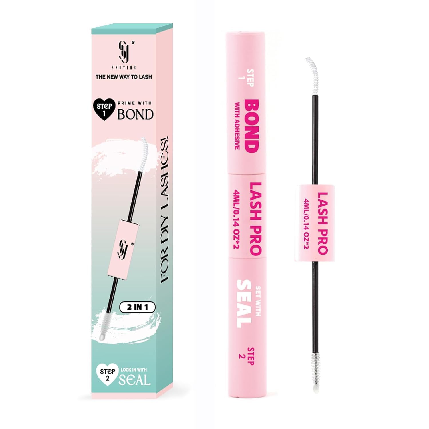 SY-SHUYING Lash Bond and Seal Mascara for Long Lasting Waterproof Non Irritating Eyelash Extensions