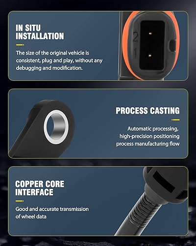 Miniatura 3 de OCPTY 4 unids ABS sensor izquierdo derecho delantero trasero apto para 2012-2015 para Mercedes-Benz C250 2008-2014 para Mercedes-Benz C300 2008-2015