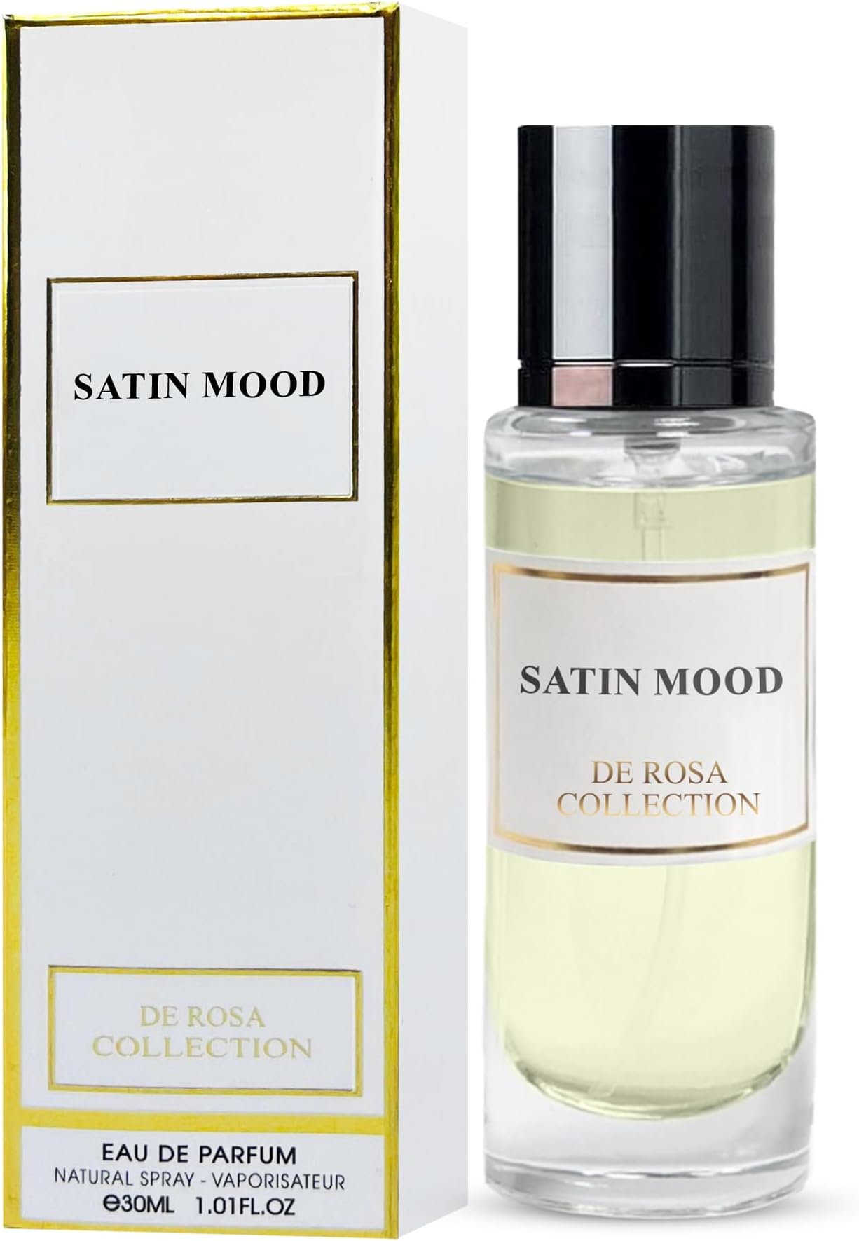Satin Mood De Rosa Collection 1.01 OZ | Long Lasting Arabic Perfume | Eau de Parfum | Timeless and Captivating Fragrance for Men and Women