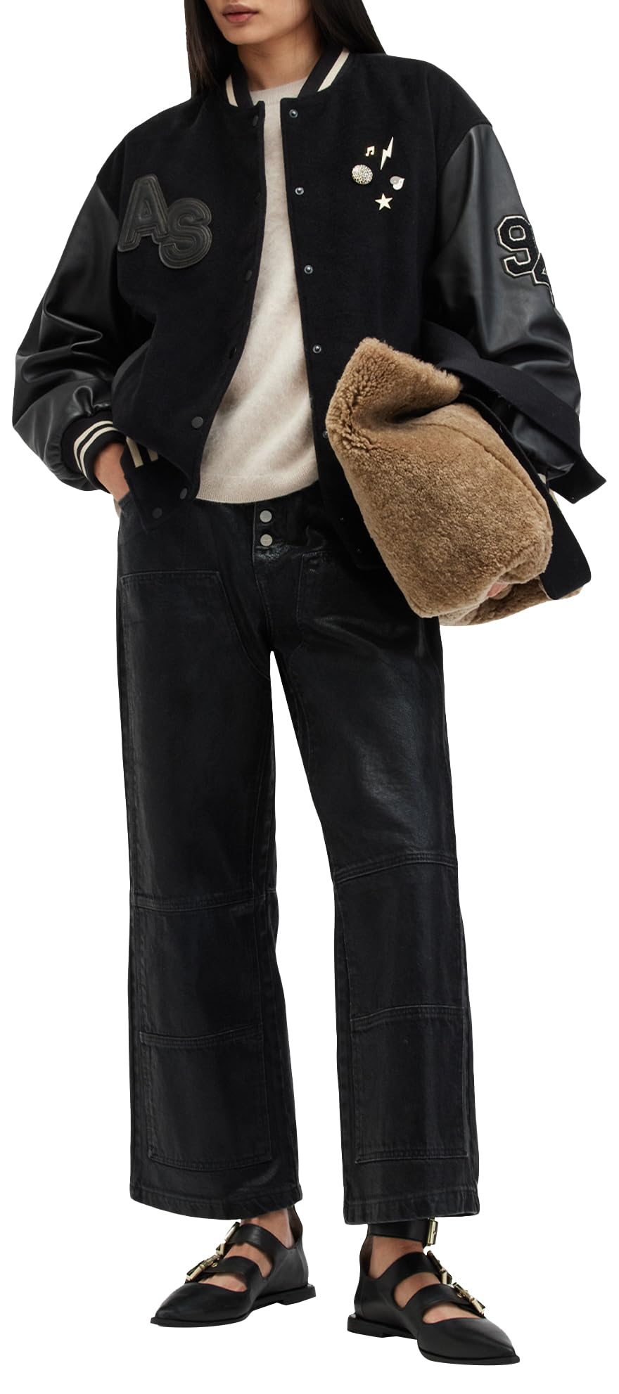 AllSaints Women's Valeria Varsity JKT