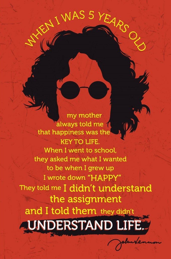 Amazon｜John Lennon Quote When I Was 5 Years Old 