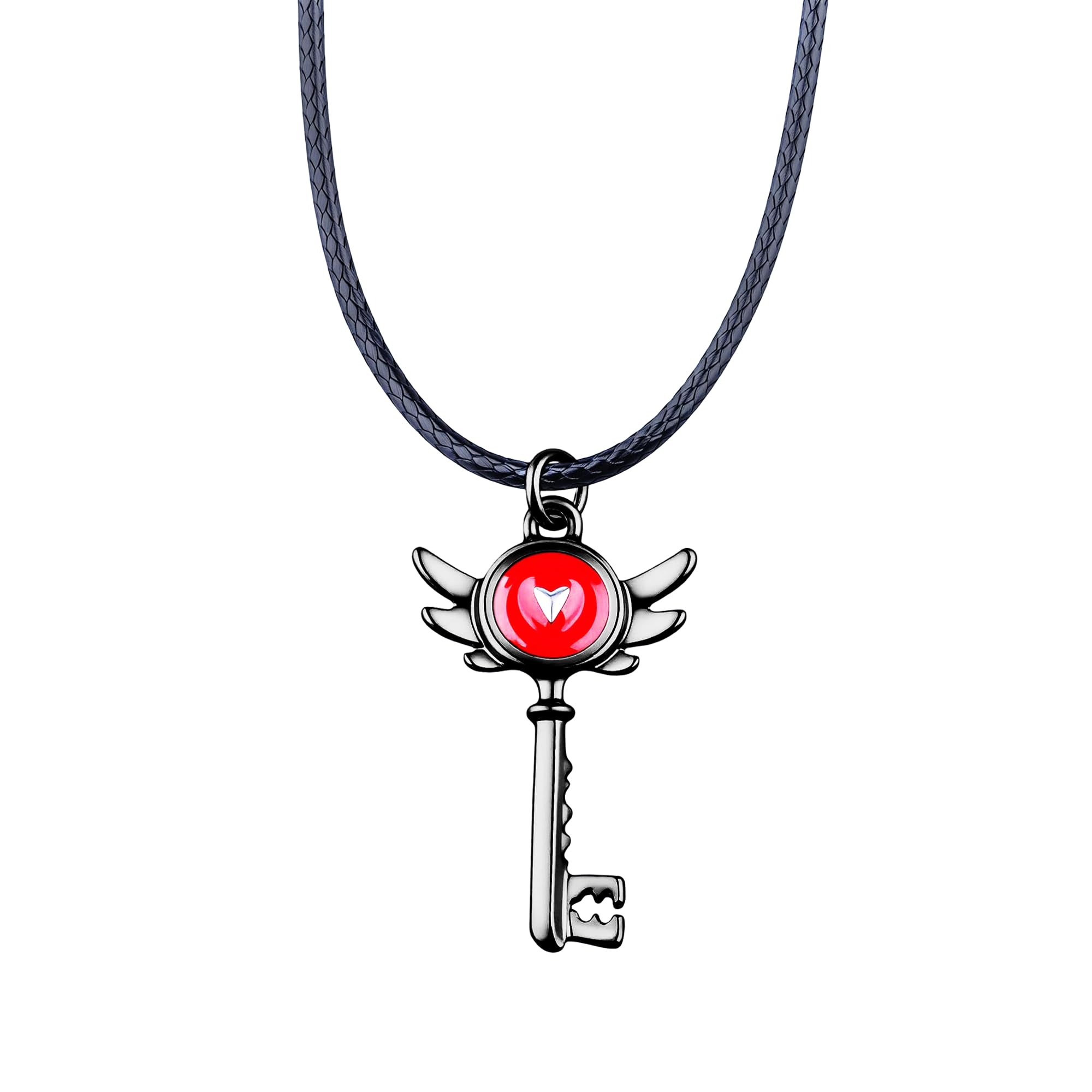 Collier clé hôtel Keekee résistant pendentif ailes dessin animé pour rassemblement