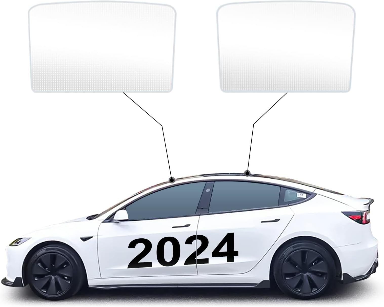 2024-2026 Tesla Model 3 Highland Roof Sunshade, Roof window Insulation UV Rays Protection SunShade, Heat Blocking Shades Shading Rate 99%, Tesla Model 3 Highland accessories 2024-2026(Gray)