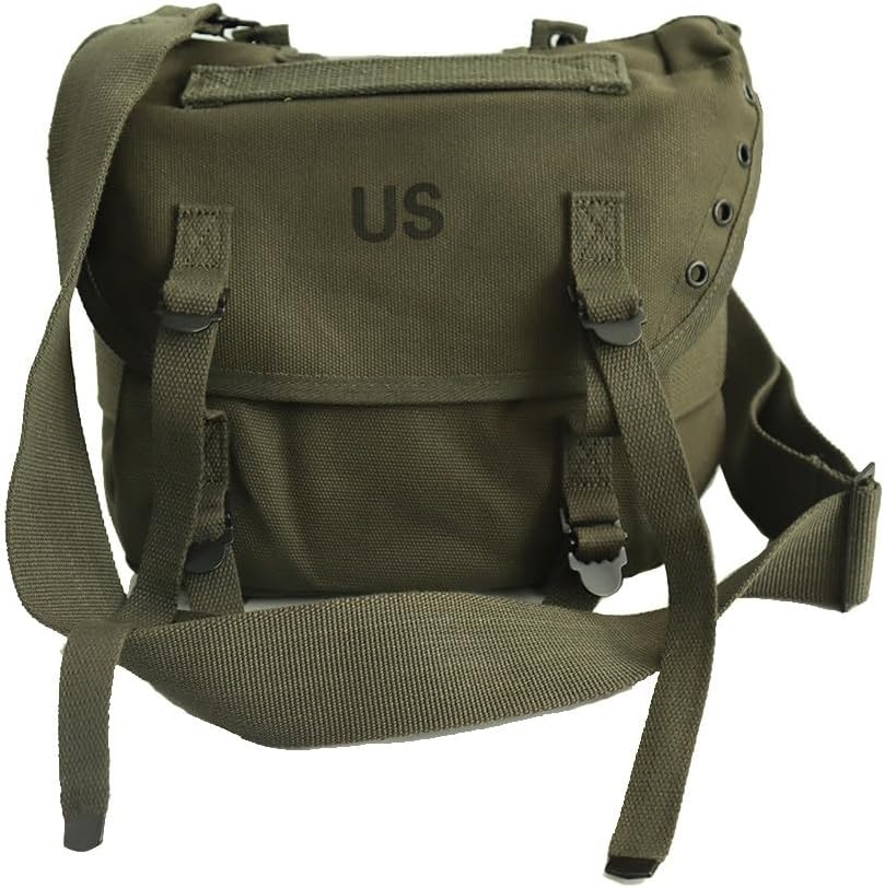 M1961 M1956 Butt Pack Bag Pouch US Vietnam Era Canvas Combat Field Gear with Straps