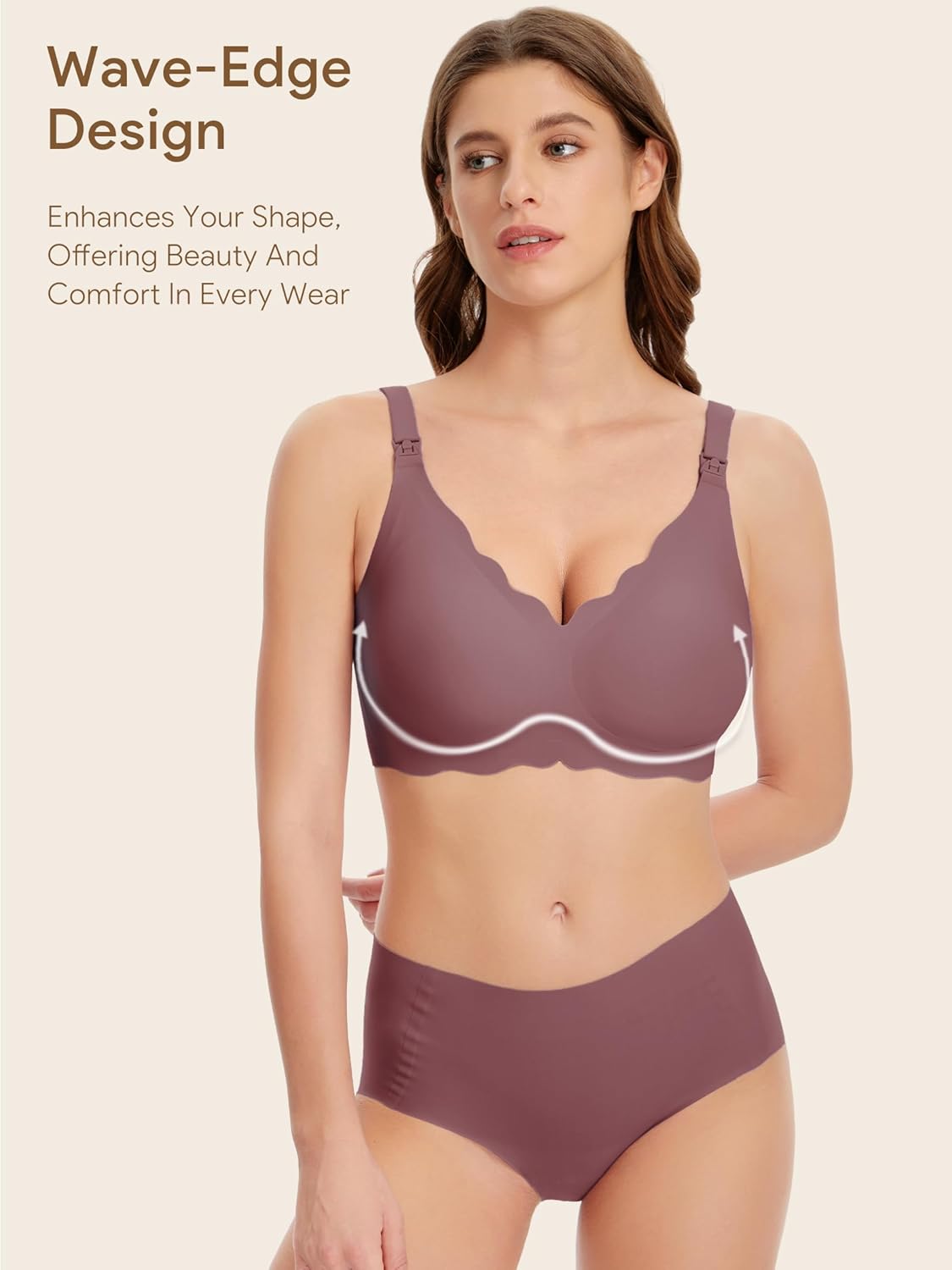 Angelhood Nursing Bras for Breastfeeding Ultra Comfort Seamless Maternity Bra Wireless Pregnancy Bralette with Extra Extender - Image 3