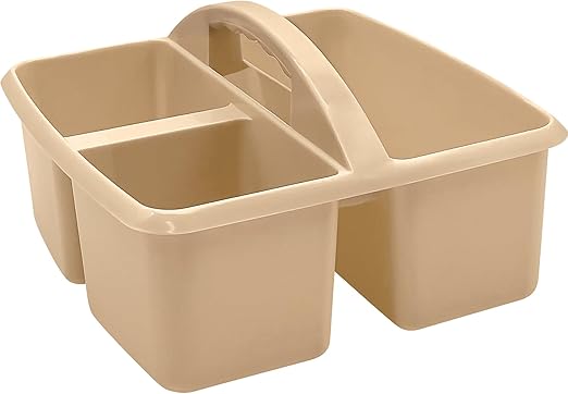 Teacher Created Resources Plastic Storage Caddy, Light Brown