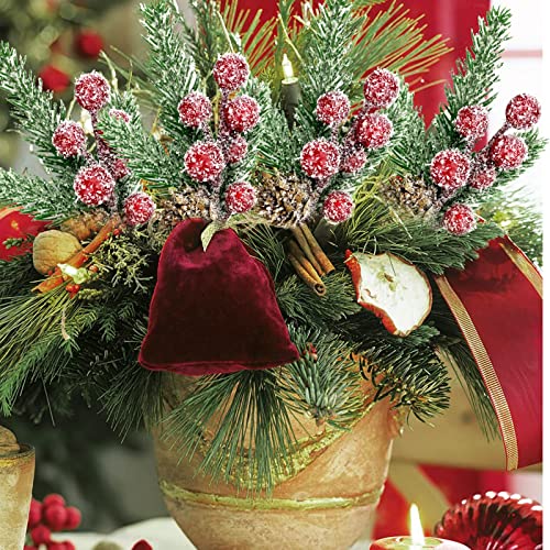 Redberrystemsfloralpineconeschristmasartificialpinebranchesevergreenbranchberriesdecor10pcsholidayfloralpickshollystemfordecorationdiychristmascraftwreathdecoration Urban Country Home Decor Red berry stems floral pine cones christmas artificial pine branches evergreen branch berries decor 10pcs holiday floral picks holly stem for decoration diy christmas craft wreath decoration urban country home decor
