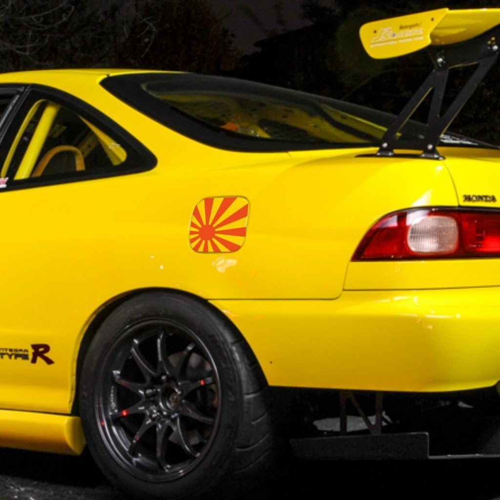 Japan Rising Sun Flag Fuel Tank Decal Sticke Dapper Illest - Black - 9"
