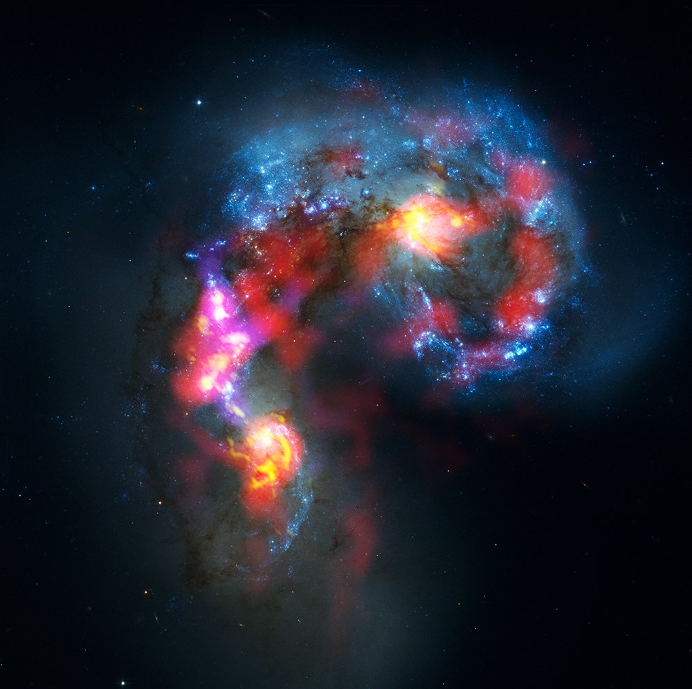 Tableau Hubble Galaxies des Antennes impression matte d'art XL