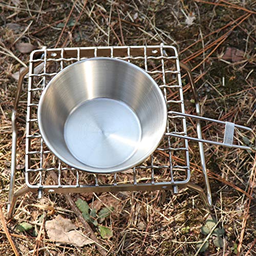 Tigela com alça dobrável, tigela portátil, tigela de 2 unidades com alça dobrável para caminhadas ca