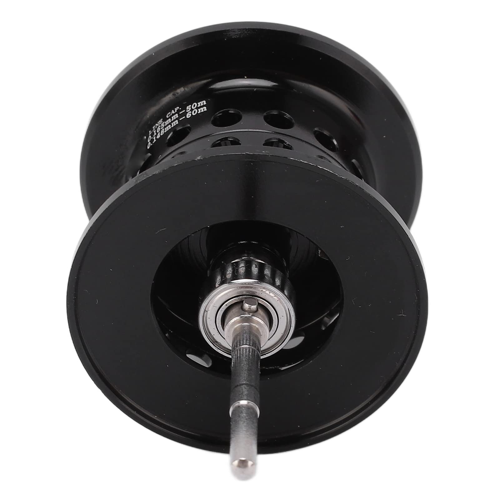 Baitcasting Line Spool Metal Fishing Reel Cup Water Droplets Wheel Black (SV Metal Micro Wire Cup)