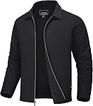 MAGNIVIT Men's Lightweight Jacket Panel Jacket Front Zip Casual Winderbreaker Spring Fall Coat Jacket For Men with Zip Porket
