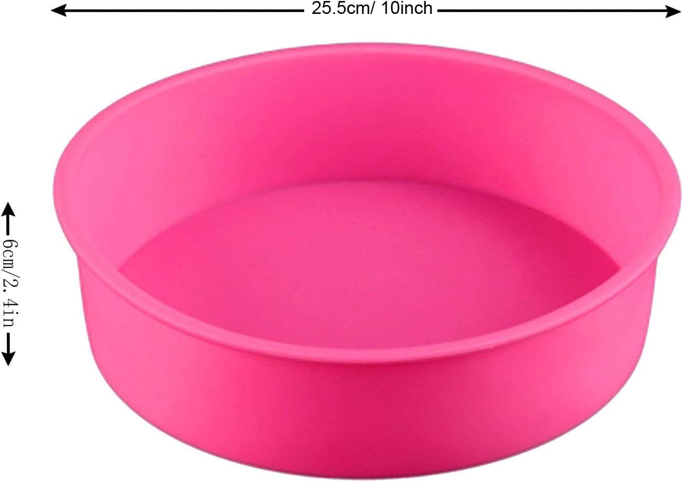 Baking Silicone 10-Inch Round Cake Pan Baking Mold, BPA Free, Non-Stick European-Grade Silicone, 2.16-Inches Deep - Image 4