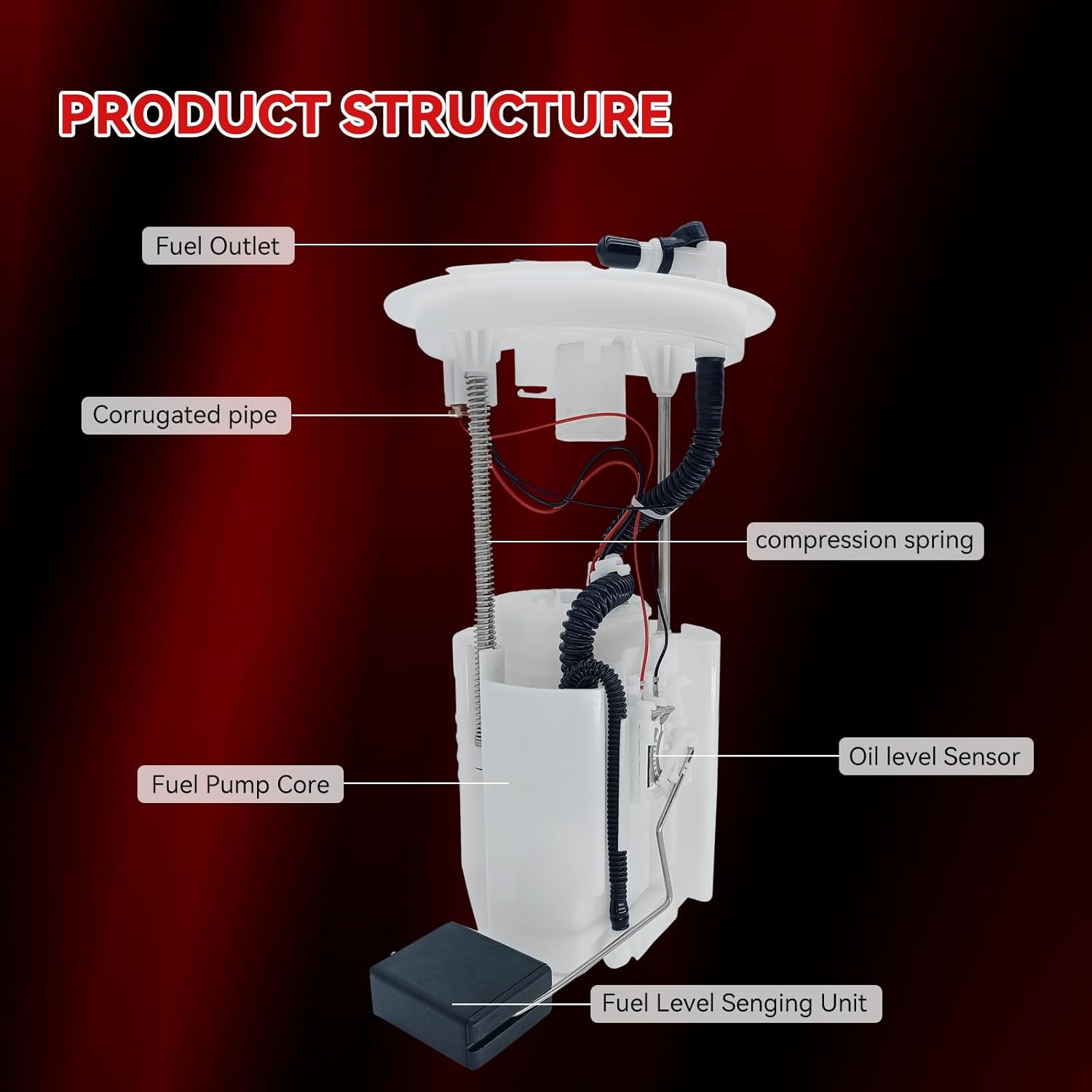 Fuel Pump Assembly 16700-HR3-A21 Compatible with Honda TRX420 2014-2021 TRX500 Rancher 420 2014-2019 Foreman 500 2014-2021 TRX520 2020-2021 Fuel Pump Replace 16700-HR3-A21