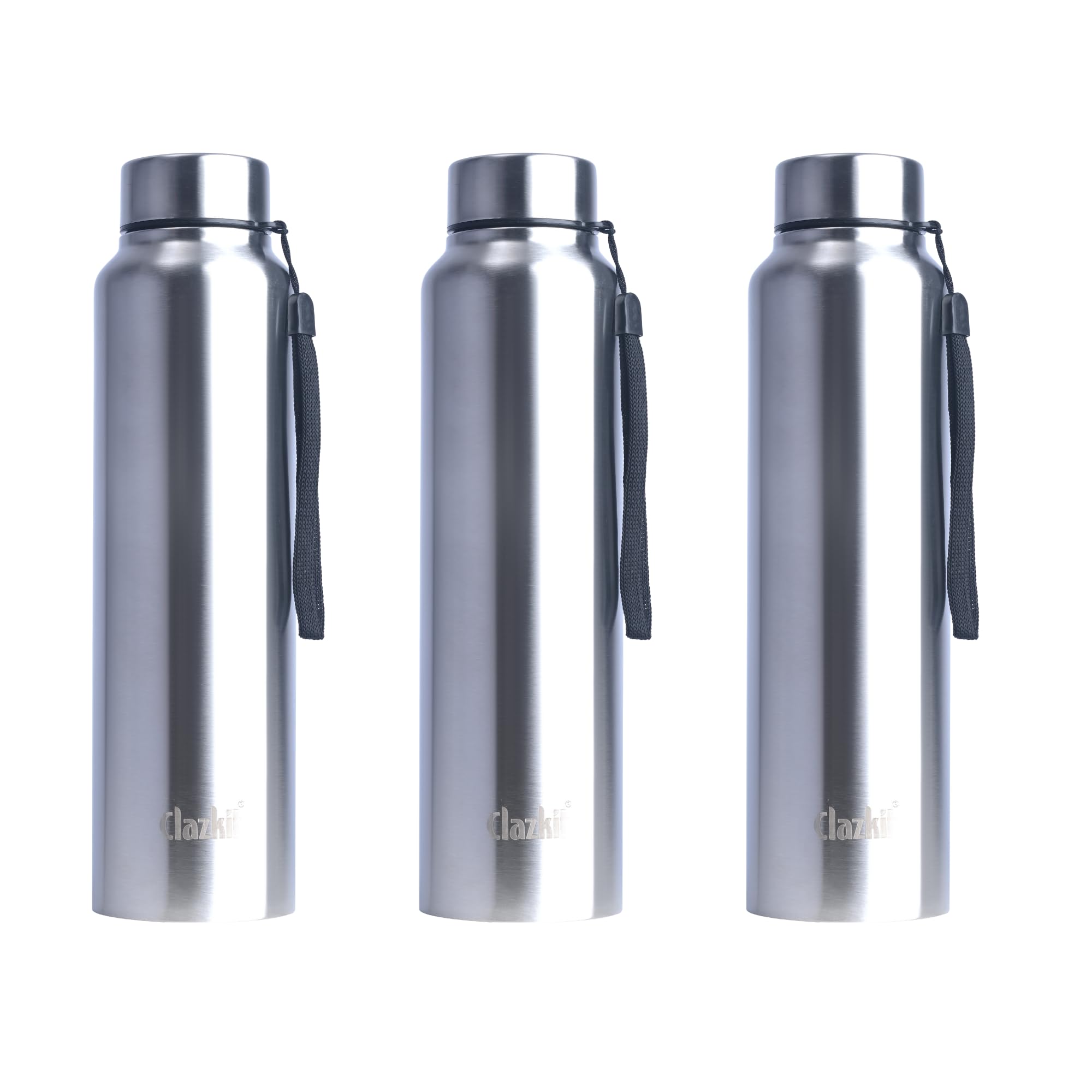 Clazkit Water Bottle Stainless Steel Sports/Fridge Bottle with Leak Proof Lid | Single Wall | For Home, Office, Gym, Travelling | Lightweight | BPA Free |Set Of 1-750ml | Silver) — Amazon image 8