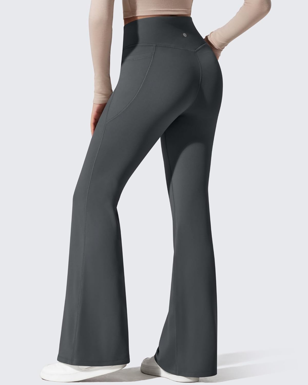 G4Free Barefeel Women's Fleece Lined Flare Workout Yoga Pants Winter Thermal High Waist Leggings Causal with Pockets - Image 5