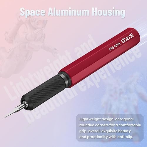 Miniatura 5 de stedi Cincel modelo Scriber, cuchillas de acero de tungsteno 0.004 in, para modelar aficiones, modelo de escala RG, kit de modelo de Gundam, para
