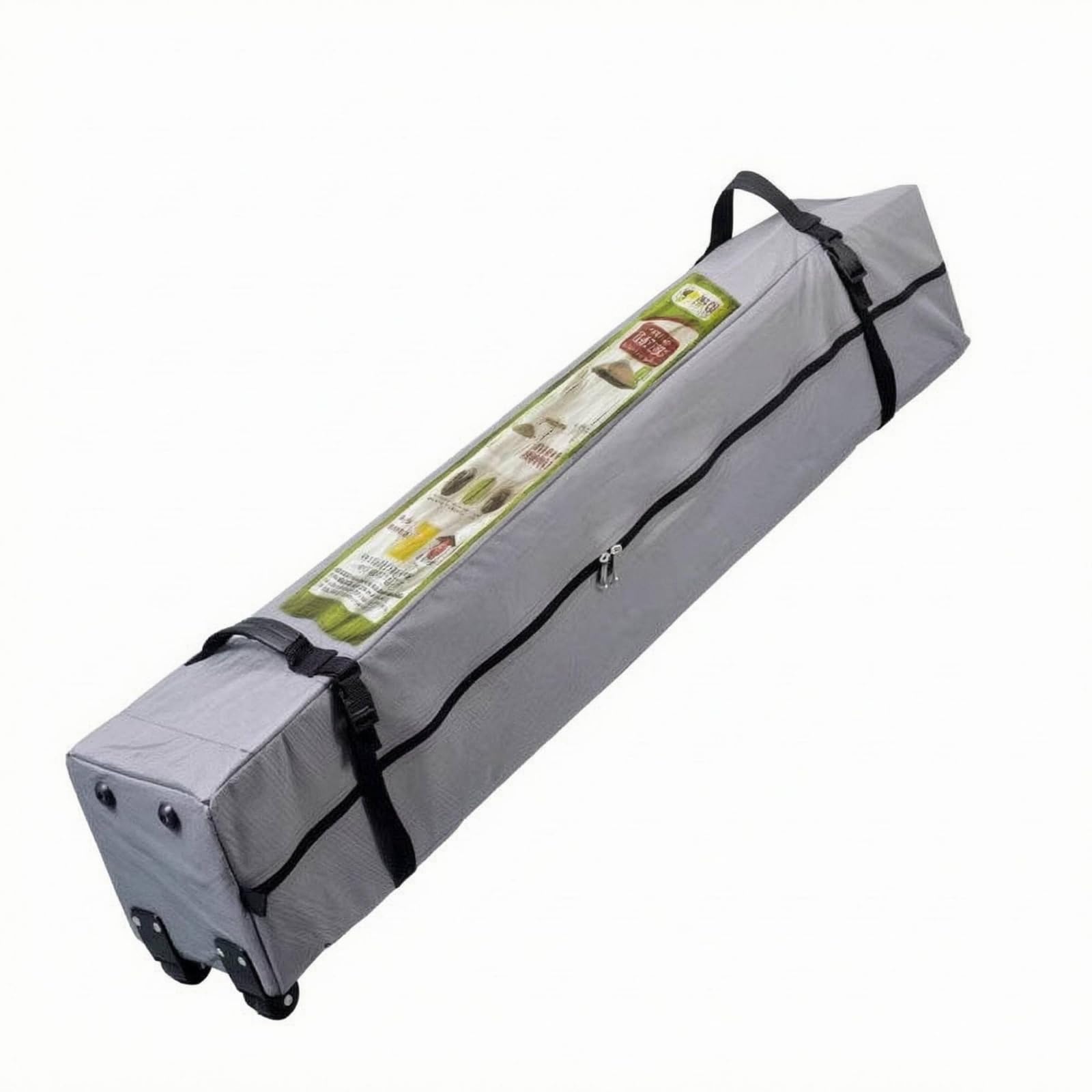 600D Rectangular Storage Bag Oxford Cloth Zippered Storage Bag Black Strapping Straps Home Organization Portable for Camping, Outdoor Travel, with Wheels-image-17