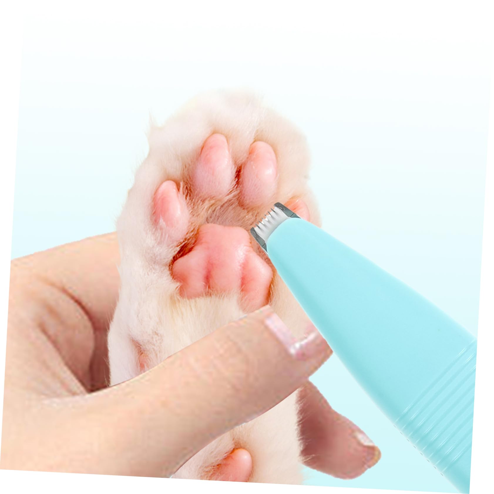 Happyyami Portable Pet Hair Trimmer for Dogs Cats Quiet Electric Paw Shaver with Ergonomic Design for Grooming Paws Ears Face Lightweight for Easy Use