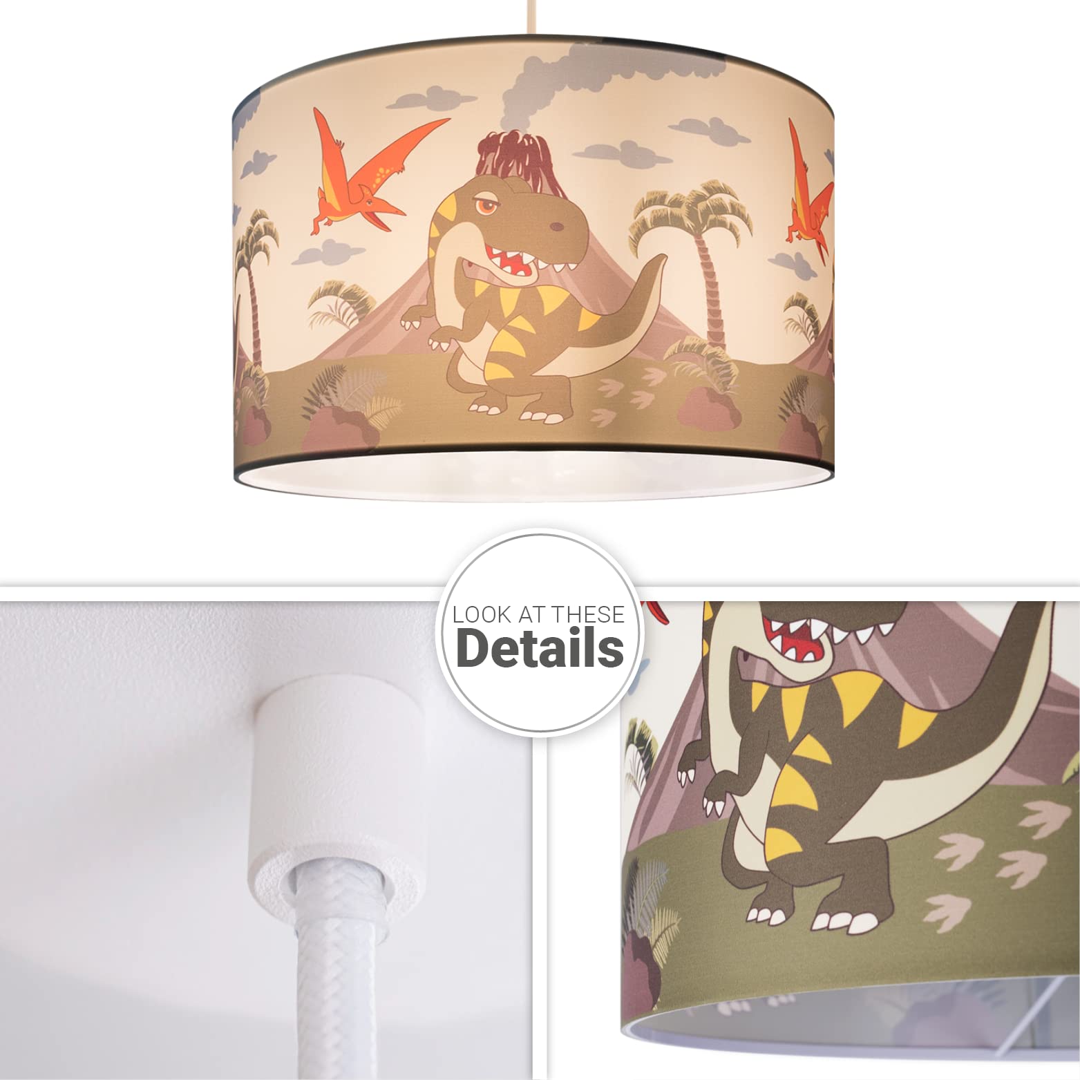 Lampada Sospensione Cameretta Bambini Paco Home - Tema Giungla - Foto 12