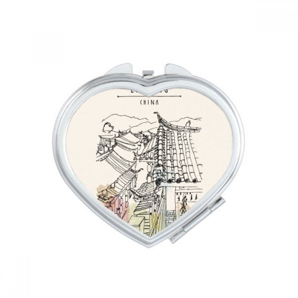 Miroir de poche de Lijiang pour retouches maquillage lors de vos voyages et sorties