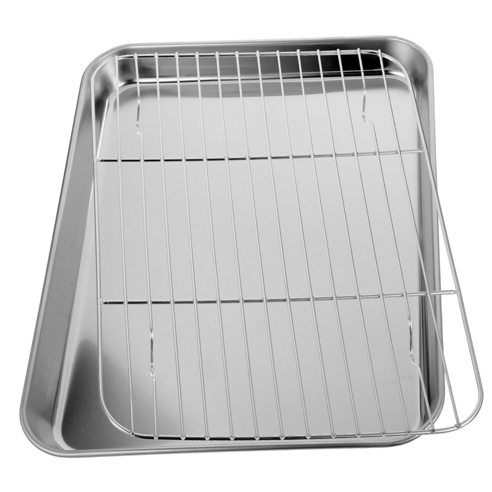 Plaque pâtisserie acier inoxydable TOYANDONA 2 pièces pour cuisson au four