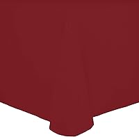 Vista 42 de Ultimate Textile Cotton-Feel - Mantel de comedor ovalado fino (60 x 84 pulgadas), color rojo