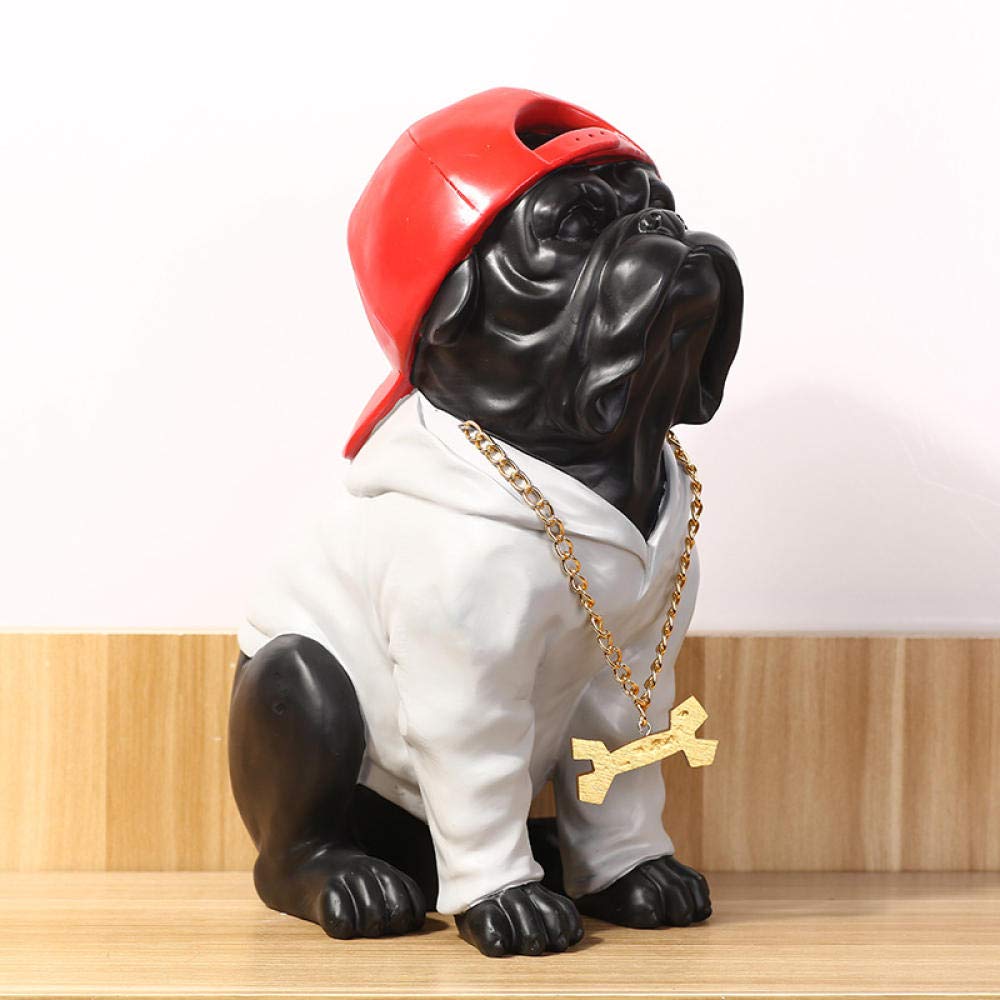 Statua Bulldog In Resina - Decorazione Casa Colorata, Idea Regalo Originale Per Amanti Dei Cani