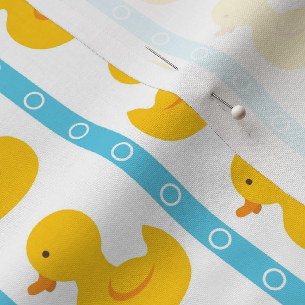 Spoonflower Fabric - Duck Pattern Animal Bird Simple Toy Rubber Printed on Petal Signature Cotton Fabric by The Yard - Sewing Quilting Apparel Crafts Decor