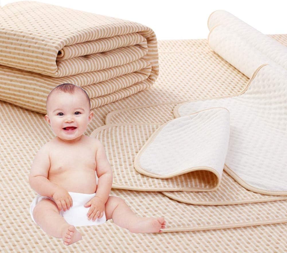 LvLoFit 4 Layers Water Absorbent Dry Night Bed Sheet Mat Breathable Cotton Bamboo Fiber Changing Pad Incontinence Mattress for Baby Kids Adult (39x23in)