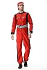 Mens RaceCar Driver Costume, Racing Car Driver Jumpsuit with Hat Set One Piece Racing Suit Adult Halloween Outfit Large, Red