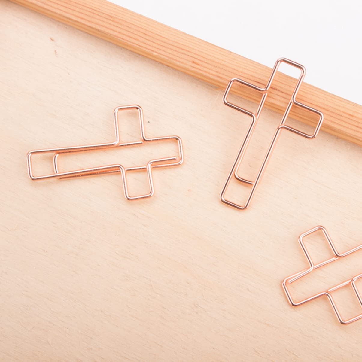 VILLCASE 5 Sätze Büronadel Jumbo-büroklammern Bürobedarf Und Schreibwaren Kabinendekor Clip Büroartikel Büromaterial Schreibtischzubehör Aus Metall Buchbüroklammern Rose Gold 60 Stück * 5