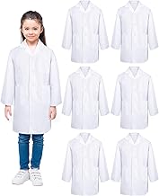 Taiyin 6 Pcs Doctor Coat Costume for Kids Lab Coat Unisex Uniform for Boys Girls Children Nurses Graduation Season Science(XL Size)