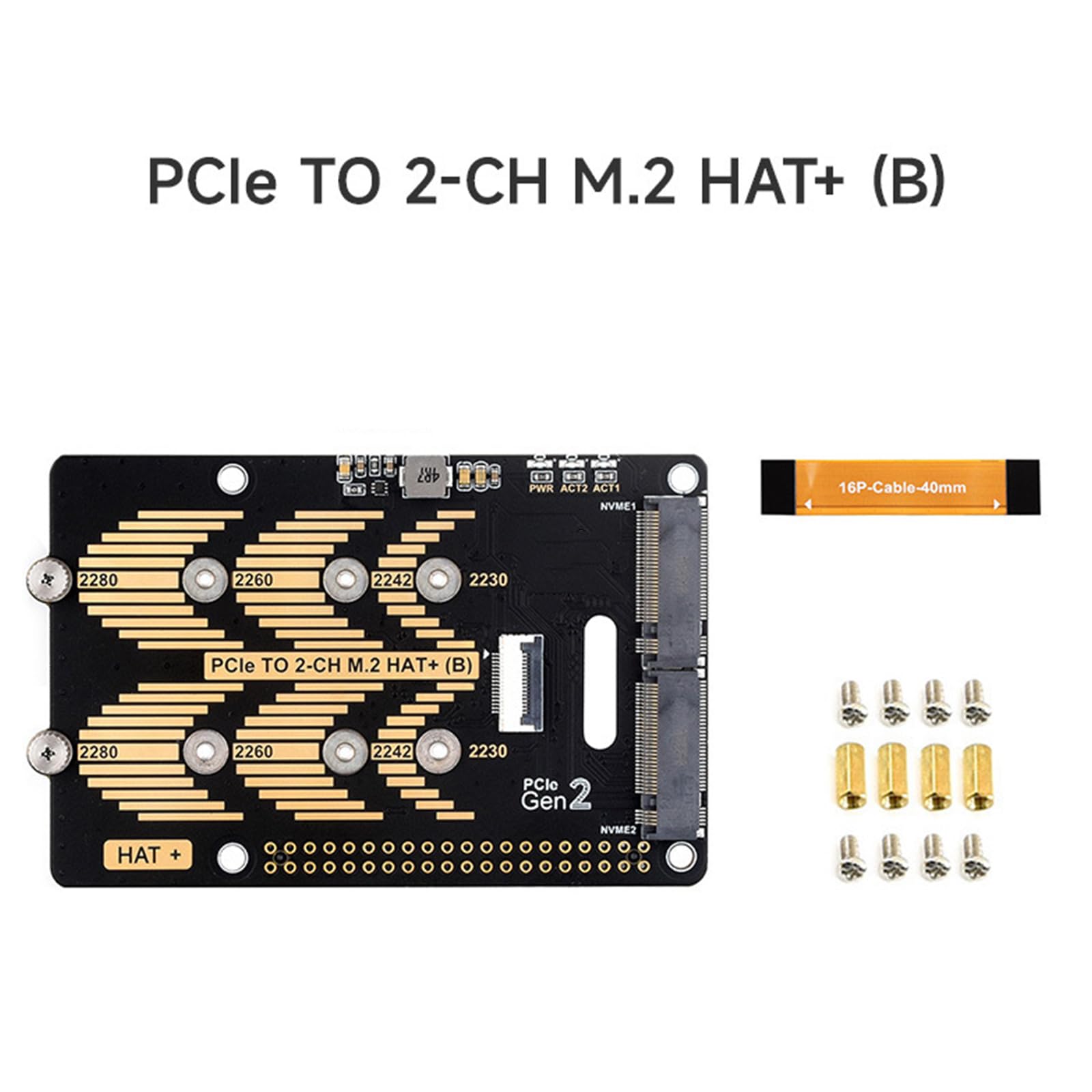 Adattatore a 2 canali per 5 moduli di schede di espansione, elaborazione dati ad alta velocità, supporto porta PCIE a 16 pin