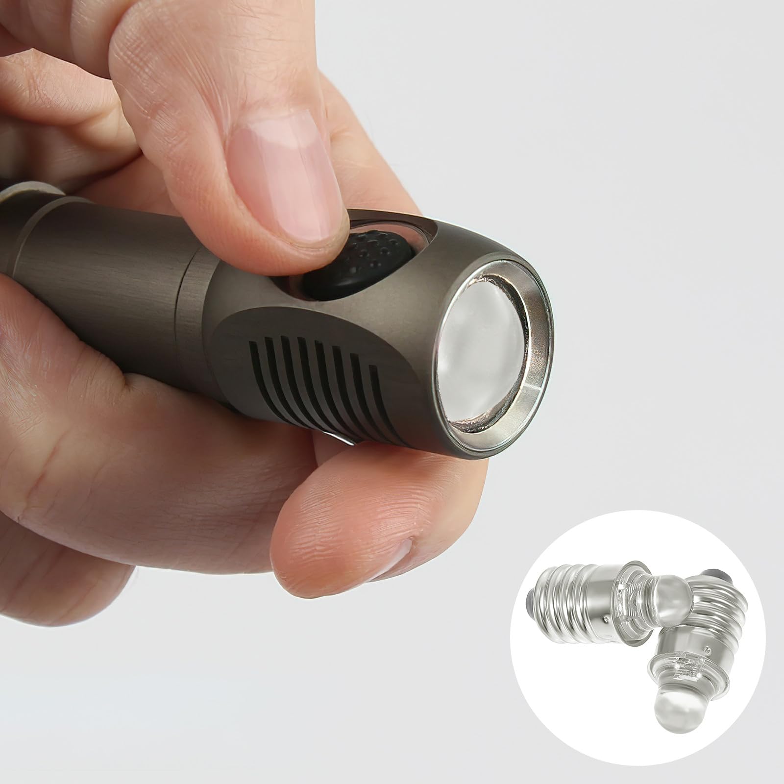 Bombillas de Repuesto LED 6v E10 para Linternas Pequeñas 2 Unidades en Vidrio y Metal Fáciles de Instalar para Camping y Uso en Casa