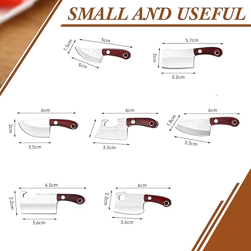 Miniatura 2 de Juego de 14 cuchillos de bolsillo de Damasco con cuchillo pequeño con cuchillo de vaina para paquete abrebotellas de cerveza cortador de caja con