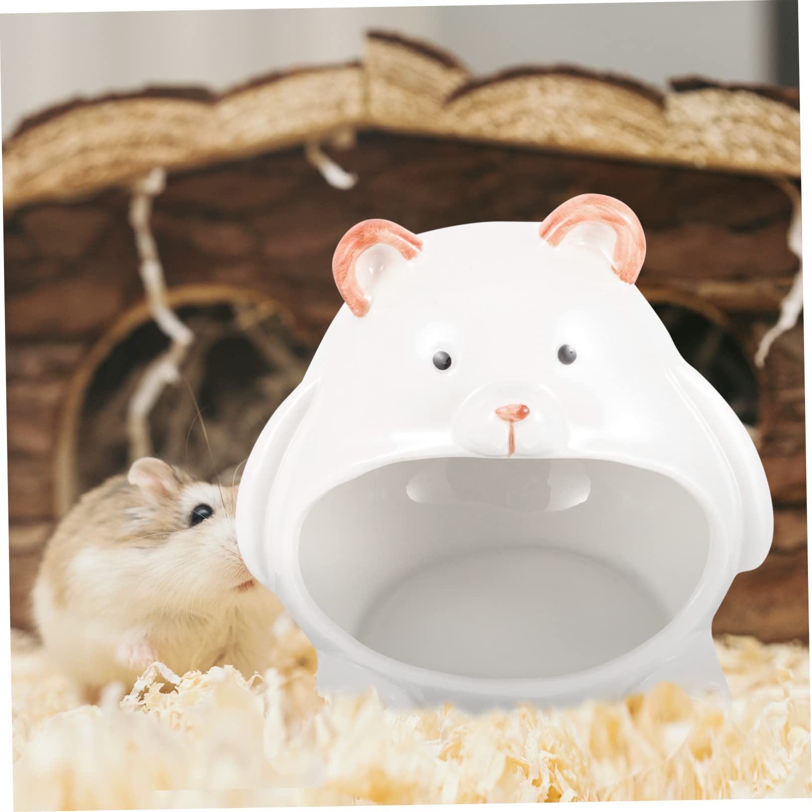 GALPADA Keramik Hamsterhaus in Weiß, Kühlend und Robust für Kleine Tiere