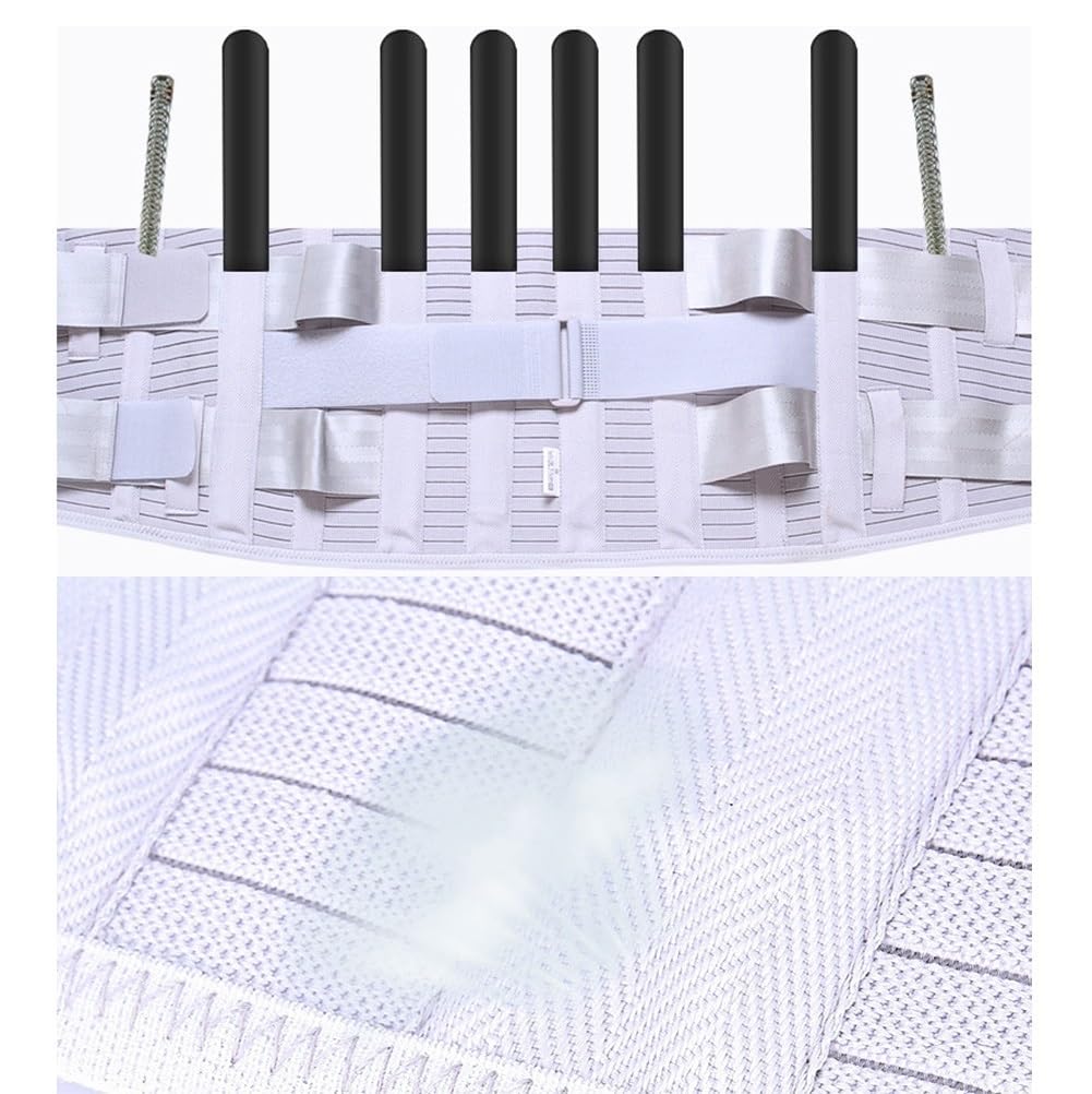 Cinturón De Soporte Lumbar, Refuerzo Lumbar con Tiras De Aluminio Curvadas, Paneles De Malla Transpirable, Correas De Gancho Y Bucle Ajustables Dobles (Size : XL)