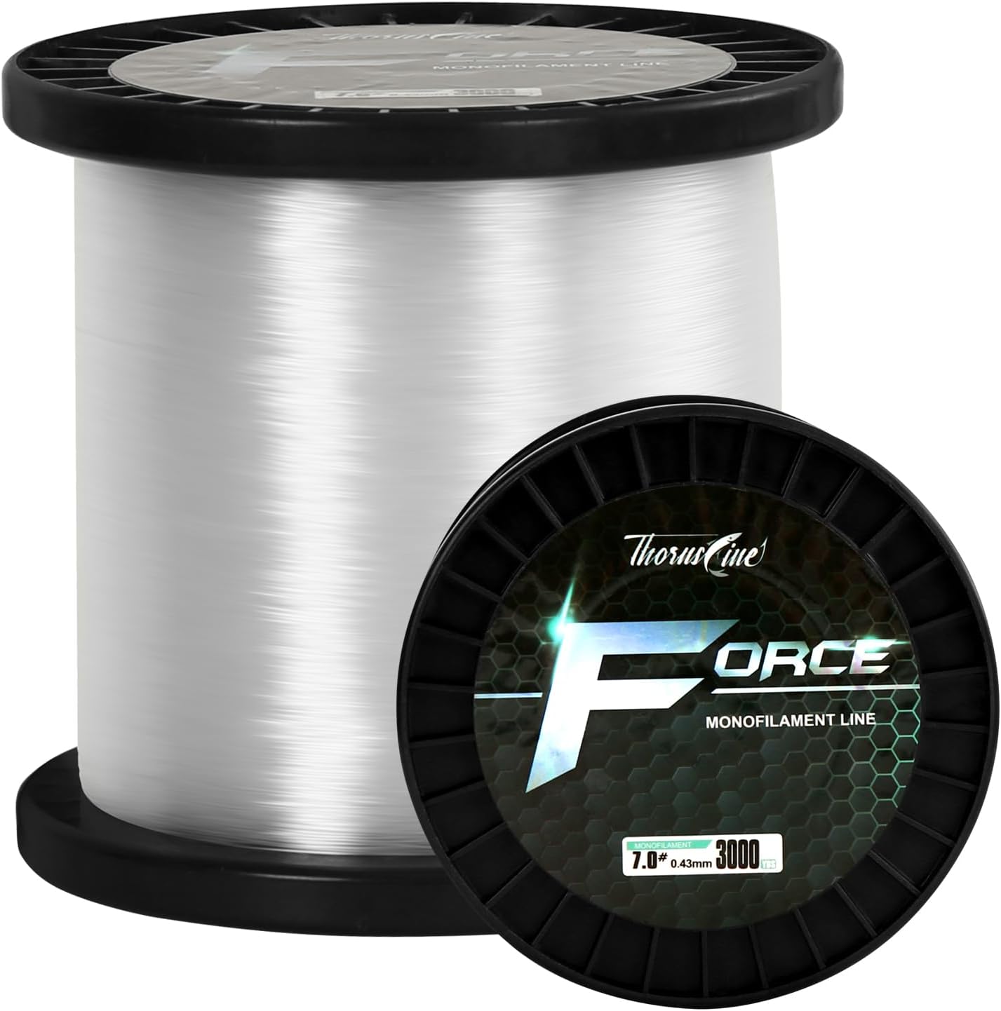 Force Monofilament Fishing Line - Superior Mono Leader Materials - Exceptional Strength Nylon Fishing line 2-100lb, Abrasion Resistant Mono Line