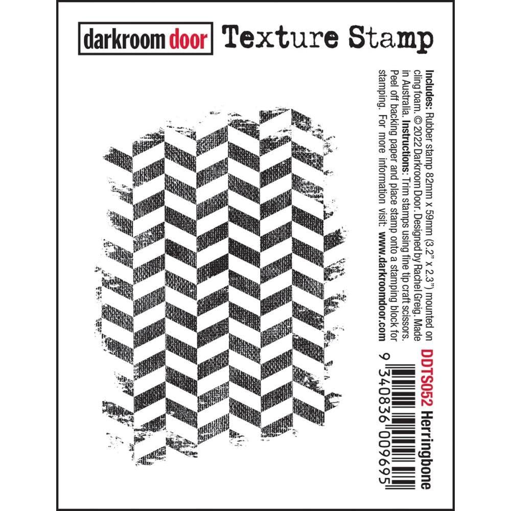 Darkroom Door Texture Stamp-Herringbone DDTS052