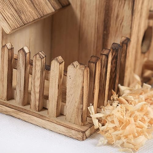 Miniatura 3 de Casas de pájaros para jardín para valla, cajas de anidación de pájaros para jardín pequeños pájaros, cajas nido para petirrojos, caja de madera para