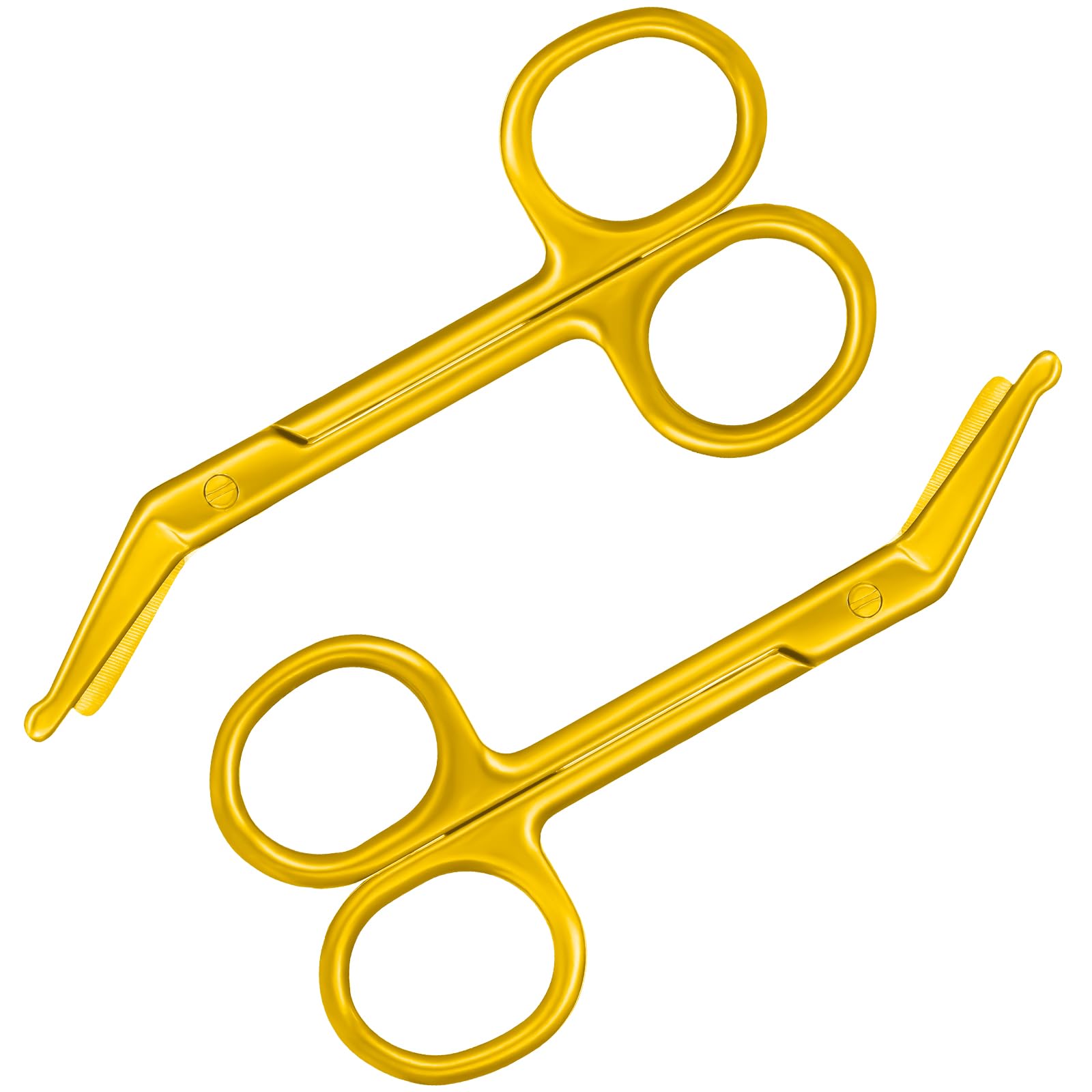 2 Pieces Ostomy Scissors Bandage Scissors Nursing Scissors Stainless Steel Scissors for Doctors, Nurses, Veterinary Home Nursing, 4.3 x 2.1 Inch, Curved (Rainbow) — Amazon image 14