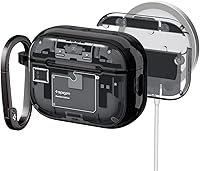 Vista 8 de Spigen Funda ultra híbrida diseñada para AirPods Pro de 2ª generación 2022/2023 (cable USB-C/Lightning), transparente