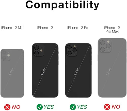 Miniatura 2 de Raptic Funda protectora compatible con iPhone 12 y iPhone 12 Pro, protección contra golpes, marco de aluminio duradero, probado en caídas de 10