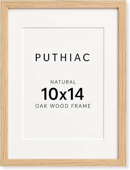 10x14 Oak Wood Picture Frame - 10"x14" Poster Frames for Wall, 10x14 Picture Frames for Wall, 10 x 14 Picture Frames, 10 x 14 Frames for Wall(1 Pack, Beige)