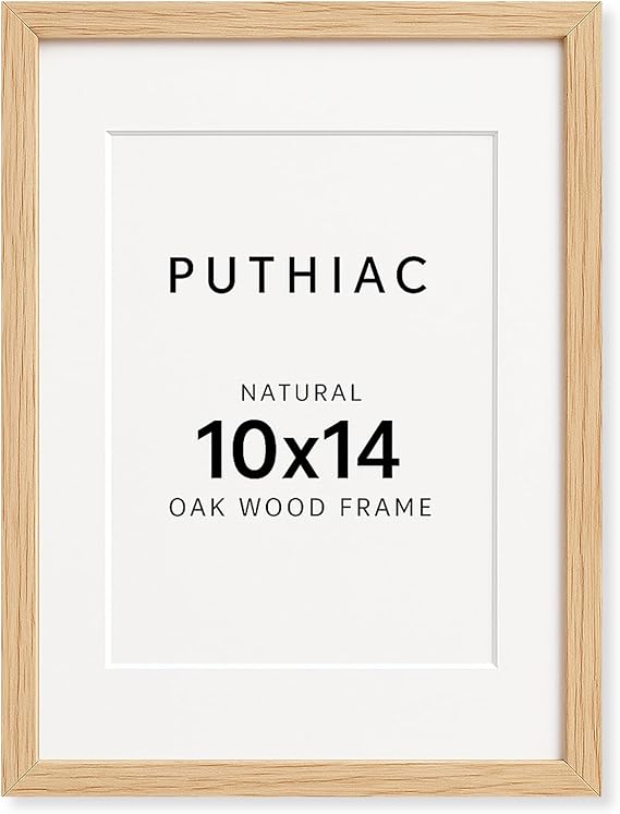 10x14 Oak Wood Picture Frame - 10"x14" Poster Frames for Wall, 10x14 Picture Frames for Wall, 10 x 14 Picture Frames, 10 x 14 Frames for Wall(1 Pack, Beige)
